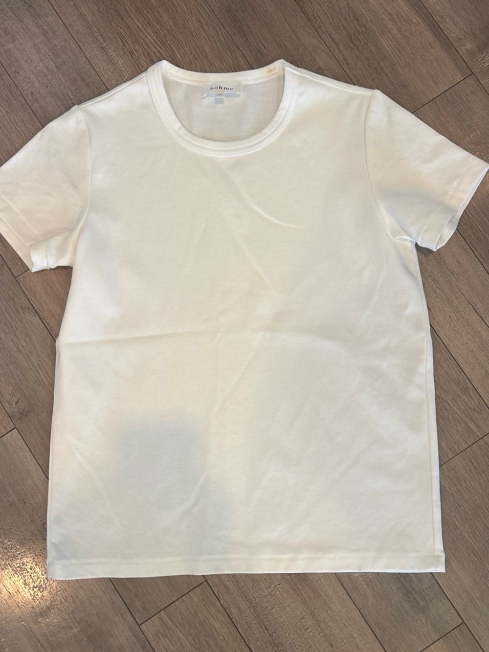 bohme Classic Crew Neck Short Sleeve Tee in White